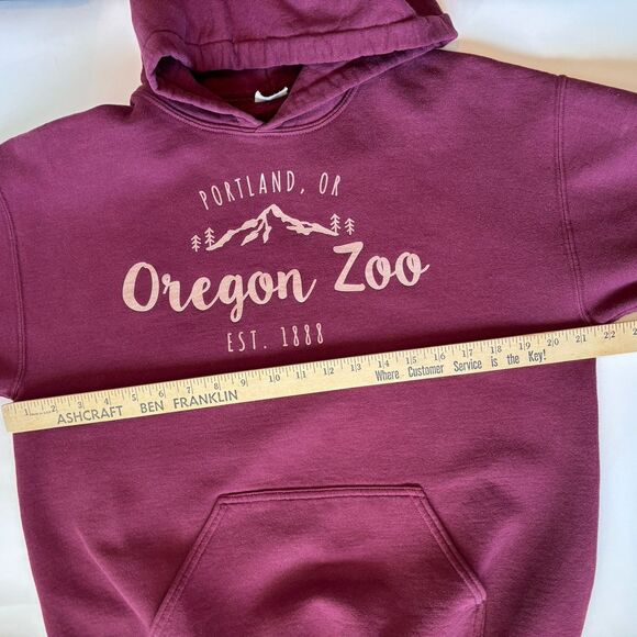 Portland Oregon Purple Hoodie Sweatshirt no size tag Womens L Mens M - Picture 5 of 14